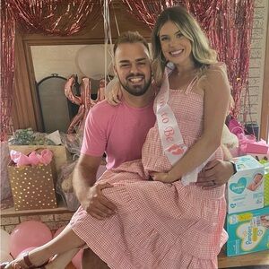 Maternity Pinkish/Red and White Gingham Pink Blush Maternity OS